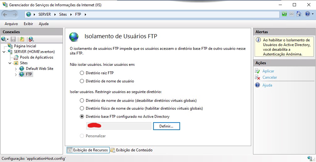 Clique em Aplicar.